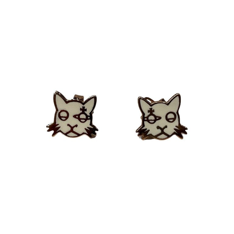 Vivienne Westwood Kat Orb Stud Pierced Earrings キャットオーブスタッドピアス イヤリング 猫 ネコ アニマル アクセサリー 服飾雑貨 ヴィヴィアンウエストウッド メンズ レディース ユニセックス