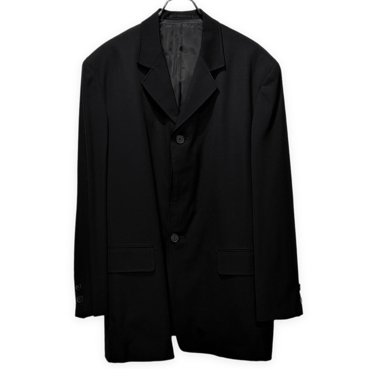 Y's for men ウールギャバジン変形比翼ボタン3Bテーラードジャケット ブルゾン コート アウター Archive 90s Yohji Yamamoto Pour Homme ヨウジヤマモトプールオム ワイズフォーメン メンズ