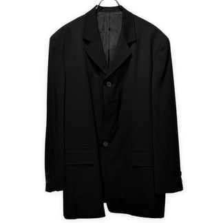 Y's for men ウールギャバジン変形比翼ボタン3Bテーラードジャケット ブルゾン コート アウター Archive 90s Yohji Yamamoto Pour Homme ヨウジヤマモトプールオム ワイズフォーメン メンズ