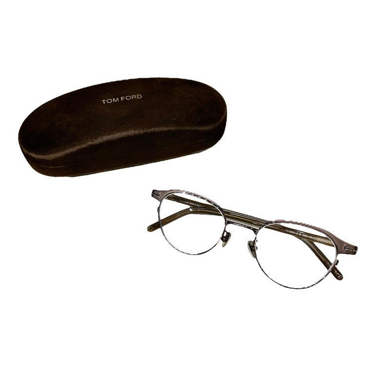 TOM FORD 22AW Glasses TF5863-D-B メタルセルコンビネーションフレームブローグラス 48□20 眼鏡 アイウェア ケース有 定価\66,000- トムフォード