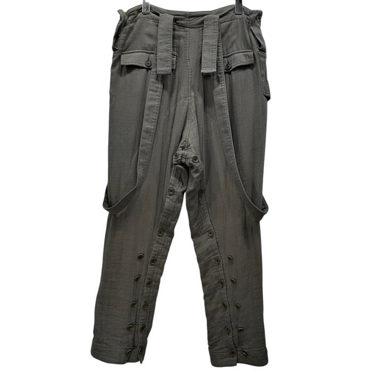 Yohji Yamamoto Pour Homme 08SS コットンガーゼサスペンダージョッパーズパンツ Archive 敗残兵期 多釦 ボトムス ミリタリー アーミー ヨウジヤマモトプールオム メンズ