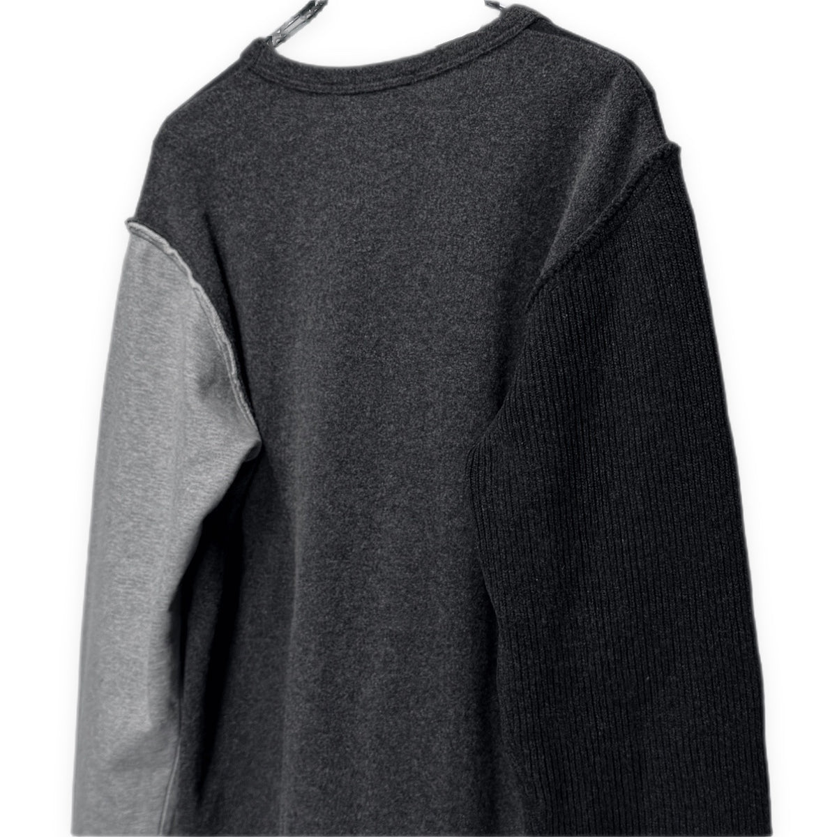 COMME des GARCONS SHIRT 02AW ウール切り替えクレイジーパターンクルーネックニットセーター トップス スウェット Archive 00s コムデギャルソンシャツ メンズ