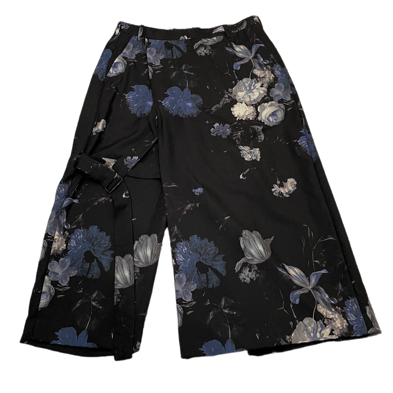 LAD MUSICIAN 18SS BONDAGE CROPPED WIDE PANTS フラワープリントボンテージクロップドワイドパンツ 花 総柄 ラップ ボトムス ラッドミュージシャン メンズ