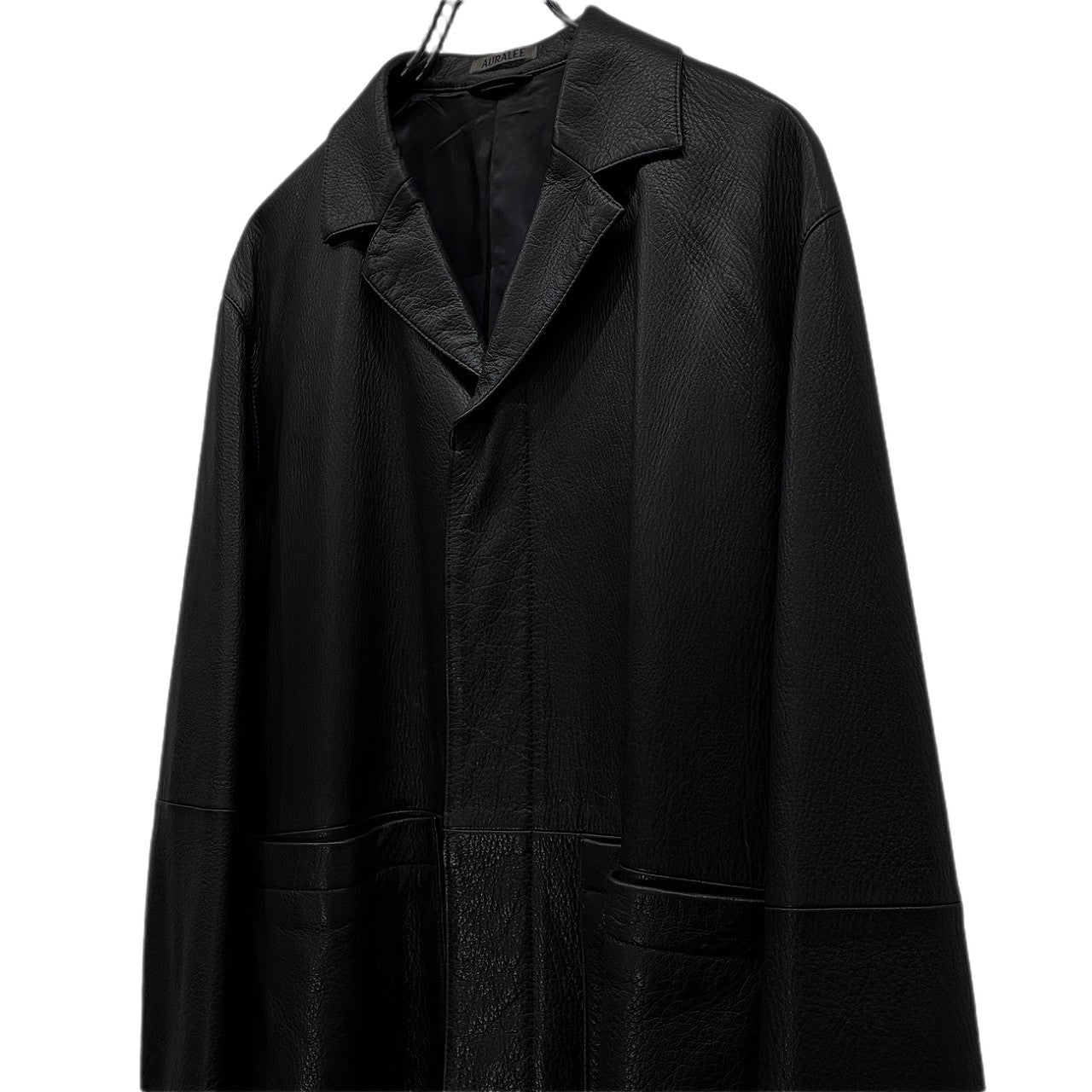 AURALEE 21AW GOAT LEATHER JACKET ゴートレザーフライフロントテーラードジャケット ブルゾン コート アウター 定価154,000円 A21AJ01GL オーラリー メンズ