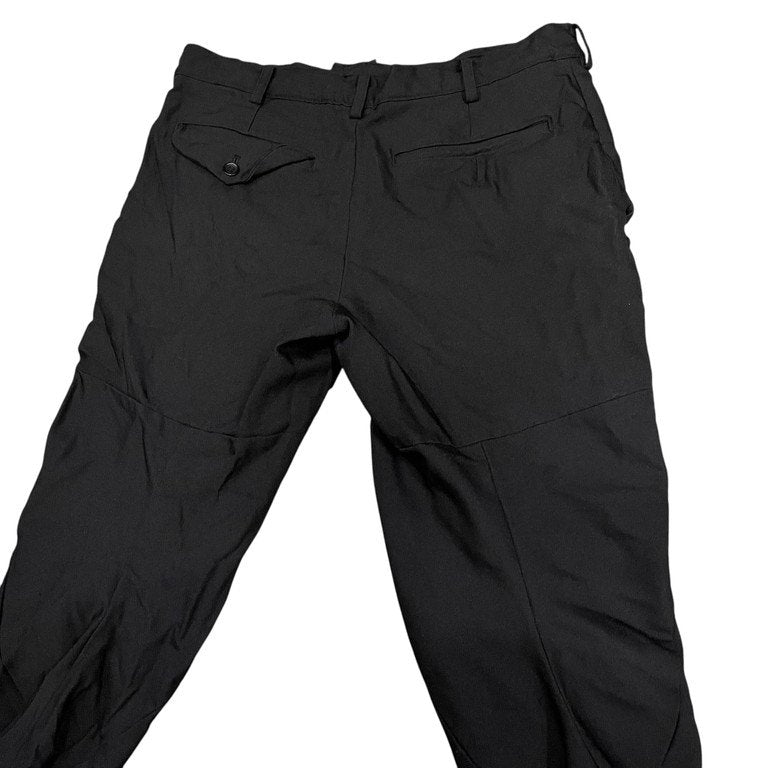 BLACK COMME des GARCONS 13AW ポリエステル縮絨立体裁断クロップドパンツ 変形 ボトムス ポリ縮 ブラック コムデギャルソン メンズ レディース ユニセックス