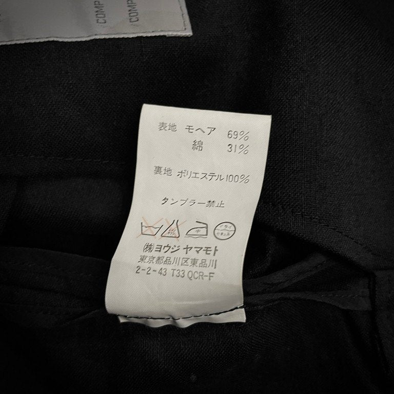 Yohji Yamamoto Femme 01SS ピークドラペル変形カットアシンメトリー1Bテーラードジャケット Archive ブレザー ブルゾン コート アウター ヨウジヤマモトファム レディース