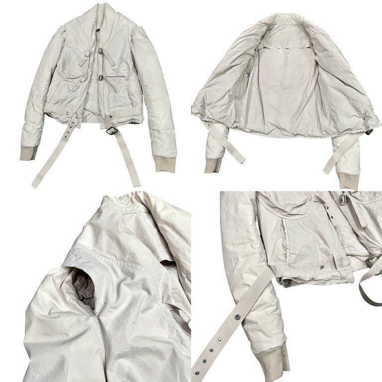 Rick Owens 05AW MOOG COTTON BONDAGE PUFFER DOWN BOMBER JACKET コットンブロードボンテージダウンボンバージャケット Archive 00s 中綿 ブルゾン コート アウター リックオウエンス メンズ