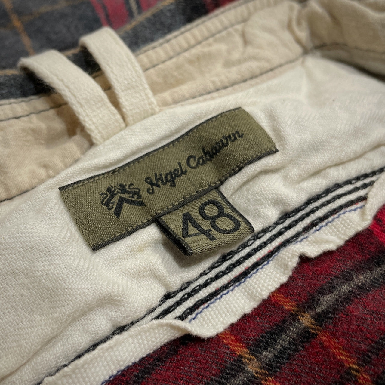 Nigel Cabourn コットンウールフランネルダブルポケットエポレットチェックシャツ ブラウス トップス ナイジェルケーボン メンズ