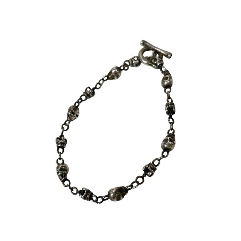 JUSTIN DAVIS SKULL DIVINE BRACELET SBJ126 クラウンスカルモチーフブレスレット バングル アクセサリー SILVER 925 シルバー 定価37,400円 ジャスティンデイビス メンズ レディース ユニセックス