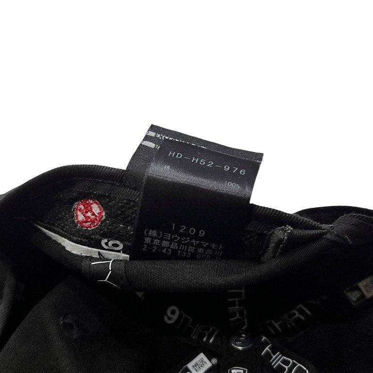 Yohji Yamamoto Pour Homme x NEW ERA COTTON BLACK 9THIRTY NO FUTURE LOGO - Black ロゴ刺繍キャップ 帽子 ヨウジヤマモトプールオム ニューエラ メンズ レディース ユニセックス