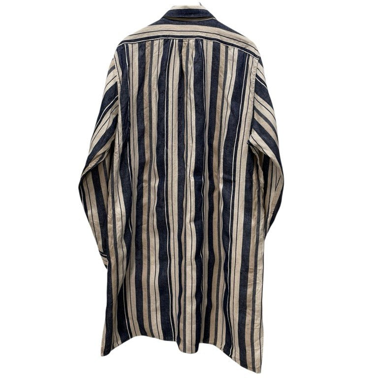 Nigel Cabourn 21SS LINEN STRIPE SLEEP SHIRT リネンストライプスリーピングシャツ パジャマシャツ ブラウス トップス ナイジェルケーボン メンズ