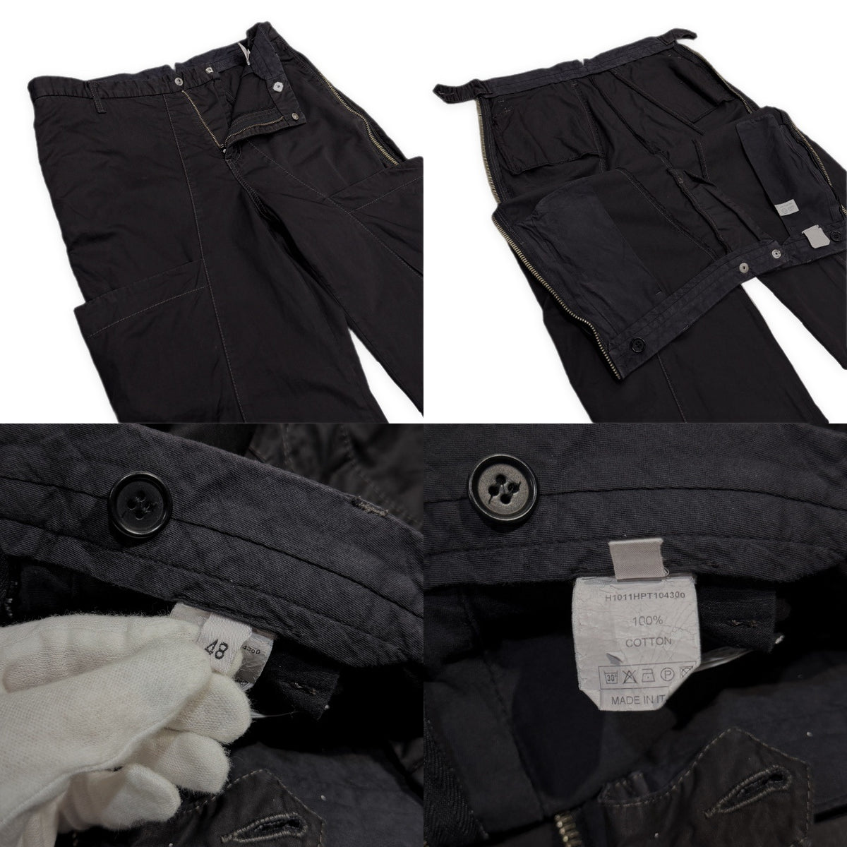 Nicolas Andreas Taralis 10AW サイドジップパラシュートカーゴオーバーパンツ ボトムス Archive 元Dior Homme HELMUT LANG ニコラアンドレアタラリス メンズ
