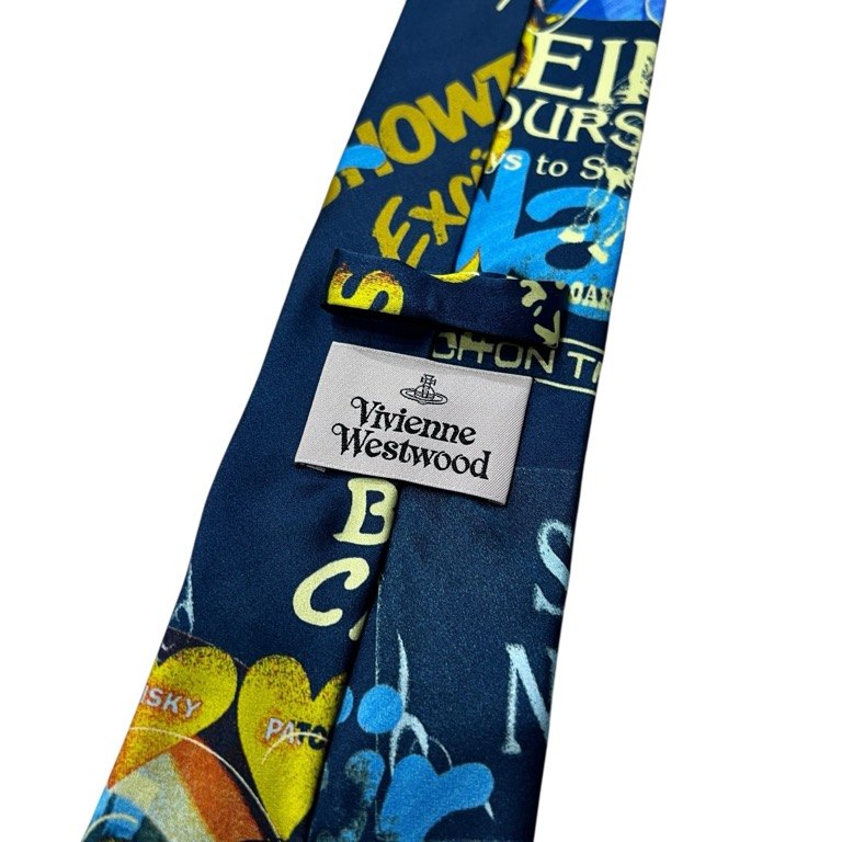 Vivienne Westwood オーブプリント総柄シルクネクタイ 小物 アクセサリー ヴィヴィアンウエストウッド メンズ