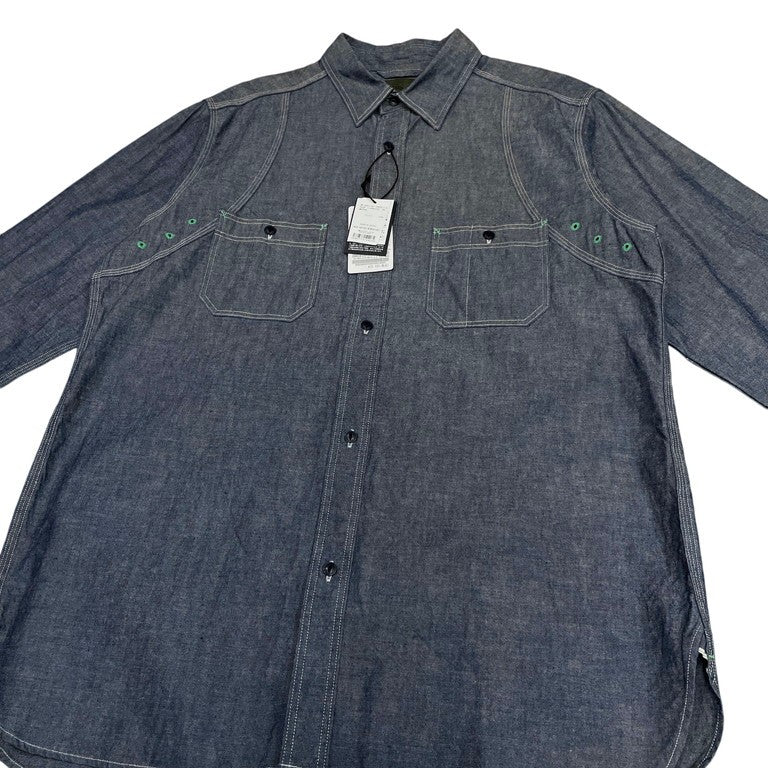 Nigel Cabourn タグ付未使用 23SS NEW MEDICAL SHIRT INDIGO トップス 長袖シャツ メディカルシャツ ワークシャツ ナイジェルケーボン メンズ