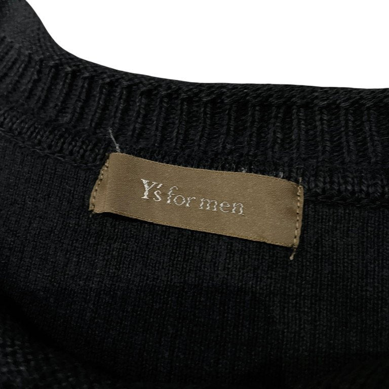 Y's for men クルーネックポケットデザインコットンニットセーター トップス Archive 90s Yohji Yamamoto Pour Homme ヨウジヤマモトプールオム ワイズフォーメン メンズ