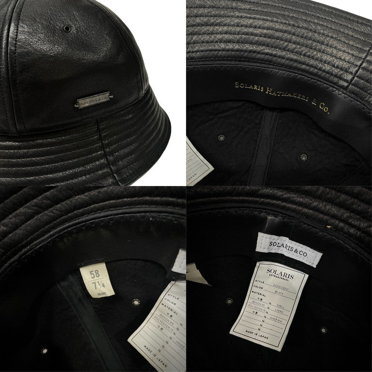 SOLARIS&CO. 20AW LEATHER BUCKET HAT カウレザーバケットハット 帽子 サファリキャップ 20AWCW001 ソラリスアンドコー メンズ レディース ユニセックス