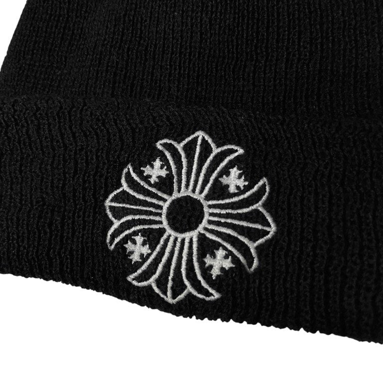 CHROME HEARTS WOOL WATCH CAP CHプラス刺繍ウールニットビーニー キャップ 帽子 ブラック クロムハーツ メンズ レディース ユニセックス