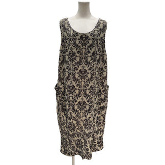 COMME des GARCONS 93SS フラワーダマスクジャカードノースリーブロングワンピース トップス アウター 総柄 花柄 Archive 90s Ultrasimple ウルトラシンプル コムデギャルソン レディース