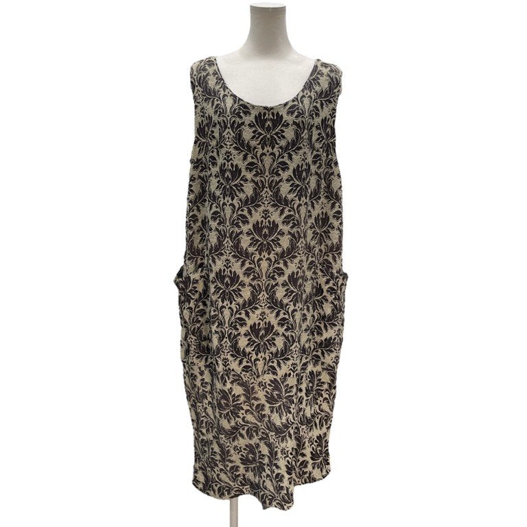 COMME des GARCONS 93SS フラワーダマスクジャカードノースリーブロングワンピース トップス アウター 総柄 花柄 Archive 90s Ultrasimple ウルトラシンプル コムデギャルソン レディース