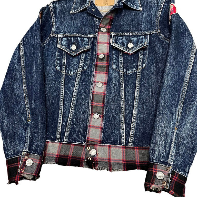 Y's for men × SPOTTED HORSE CRAFT YFMロゴパッチワークデニムトラッカージャケット リメイク Archive ブルゾン Yohji Yamamoto Pour Homme ヨウジヤマモトプールオム ワイズフォーメン スポテッドホースクラフト メンズ