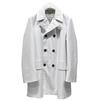 Maison Margiela 4 14 22AW コットンポリウレタン樹脂加工裏地チェックPコート ジャケット ブルゾン アウター PVC コーデュロイ ダブルブレスト 未使用タグ付き 定価322,300円 メゾンマルジェラ メンズ