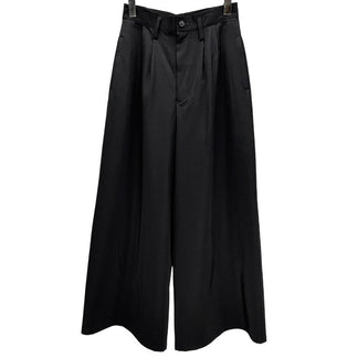 Y's WORK SHOP ウールギャバジンフレアワイドパンツ スラックス トラウザーズ ボトムス Archive 80s 90s Yohji Yamamoto Femme ヨウジヤマモトファム ワイズ ワークショップ レディース
