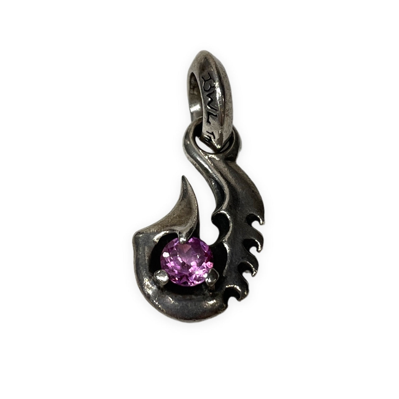 BILL WALL LEATHER Fish Hook with Stone C335 フィッシュフックストーントップ ネックレス ペンダント チャーム アクセサリー 服飾雑貨 小物 定価60,500円 ビルウォールレザー BWL メンズ レディース ユニセックス