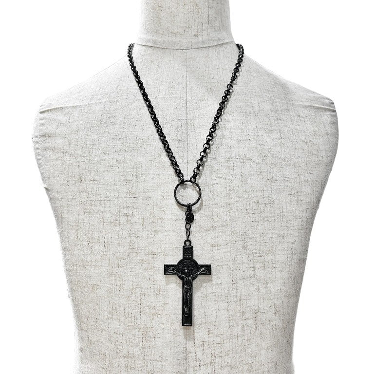 Jean Paul GAULTIER クロスロザリオチェーンネックレス 一点物 激レア 希少 Archive 90s 00s JPG 未使用 十字架 磔刑 ペンダント アクセサリー ジャンポールゴルチエ メンズ レディース ユニセックス