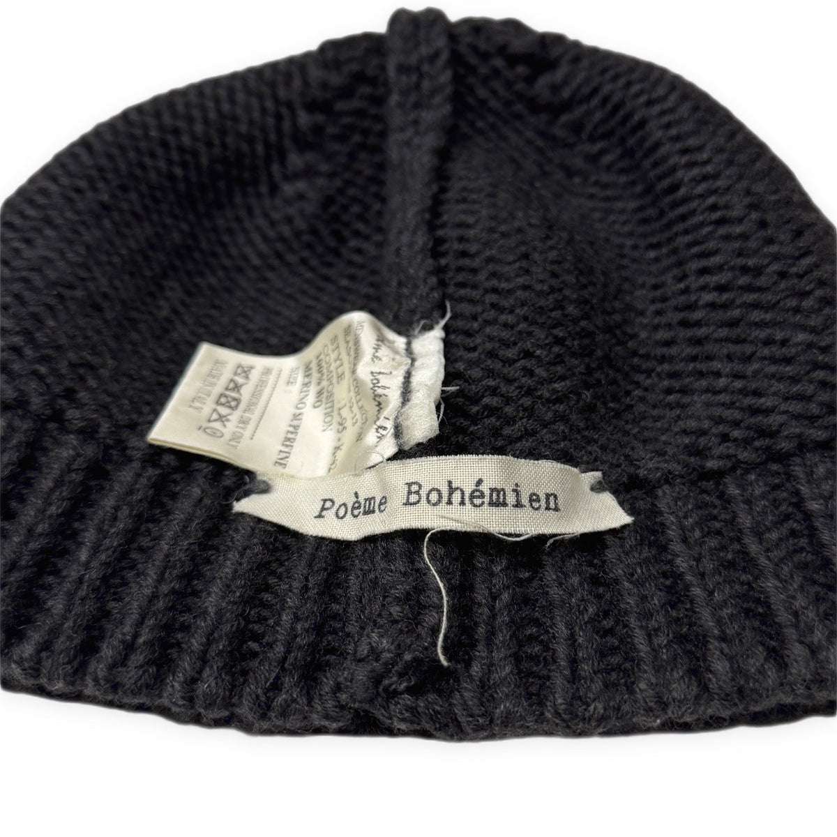 Poeme Bohemien 12AW スーパーファインメリノウールニットキャップ 帽子 ビーニー 12FW ポエムボヘミアン メンズ