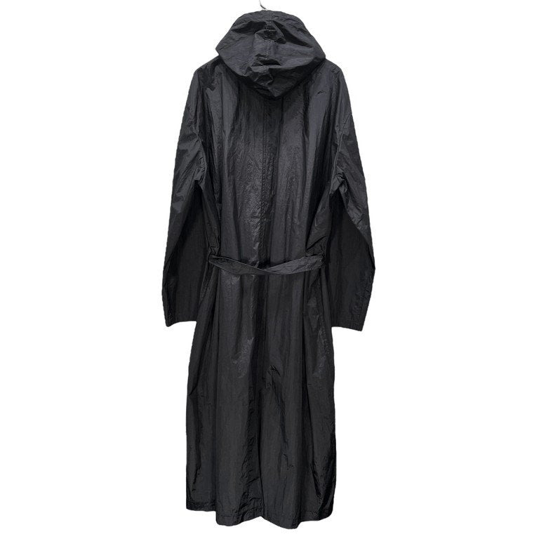 Yohji Yamamoto Pour Homme 91AW 6.1 THE MEN ナイロンタフタステンカラーフーデッドロングコート Archive 90s ベルト フード ジャケット ブルゾン アウター ヨウジヤマモトプールオム メンズ