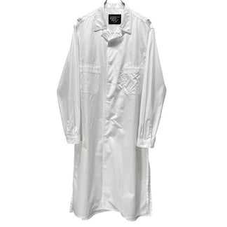 Yohji Yamamoto Pour Homme 23AW COTTON BROADCLOTH OPEN COLLAR LONG SHIRT コットンブロードオープンカラーロングシャツ ブラウス HJ-B53-018 環縫い 開襟 定価62,700円 ヨウジヤマモトプールオム メンズ