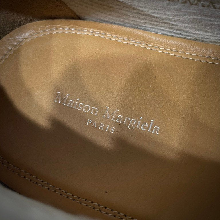 Maison Margiela 22 キャンバスレザーレースアッププラットフォームシューズ フラット ブーツ スニーカー 靴 クツ メゾンマルジェラ メンズ