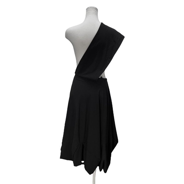 tricot COMME des GARCONS 91AW ウールワンショルダーアシンメトリー立体シルエットスカート サロペット ボトムス Archive 90s CdG コムデギャルソン レディース