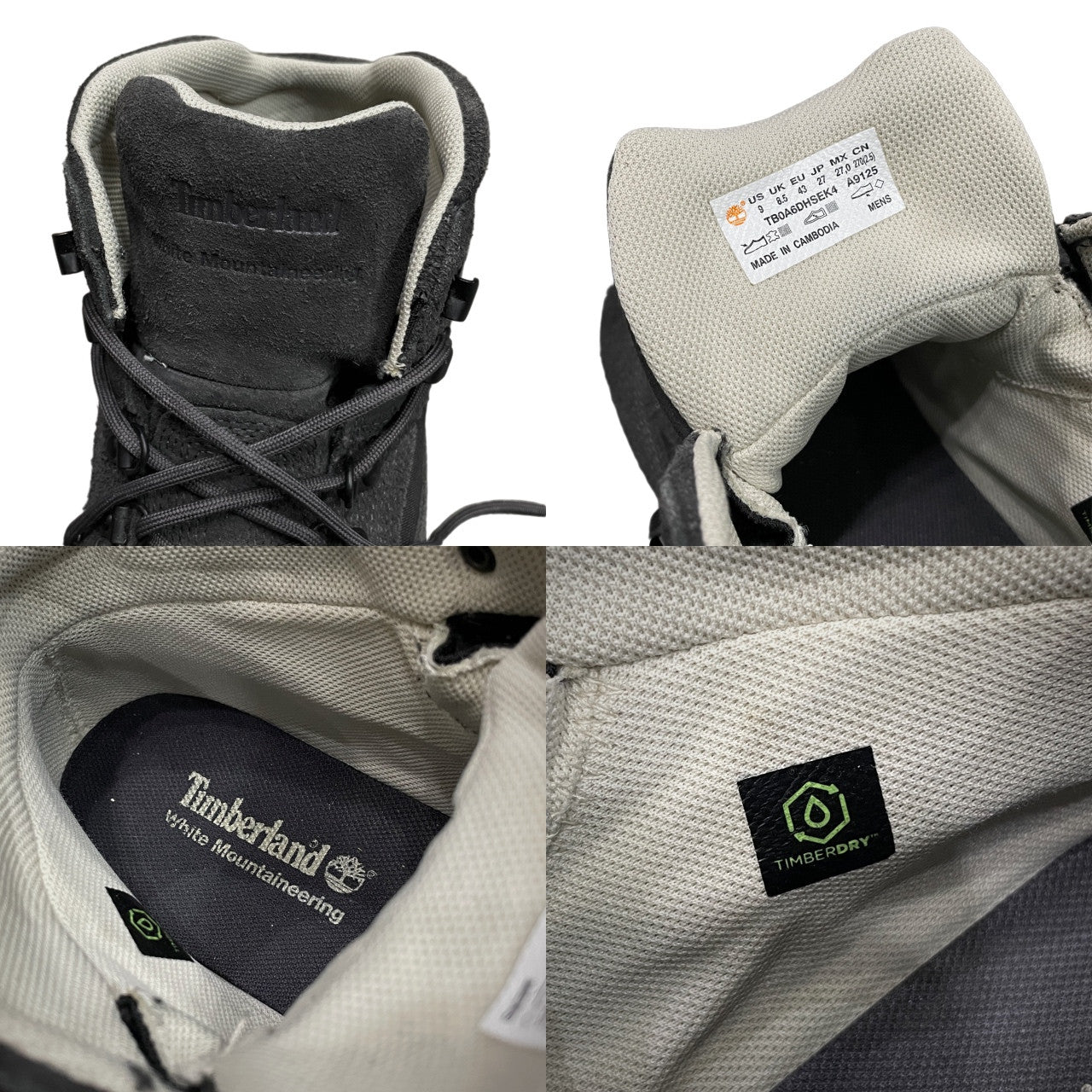 White Mountaineering × Timberland EURO HIKER MID LACE WATERPROOF BOOT BLACK SUEDE スエードレザーウォータープルーフミッドカットブーツ シューズ 靴 クツ 27cm ホワイトマウンテニアリング ティンバーランド メンズ