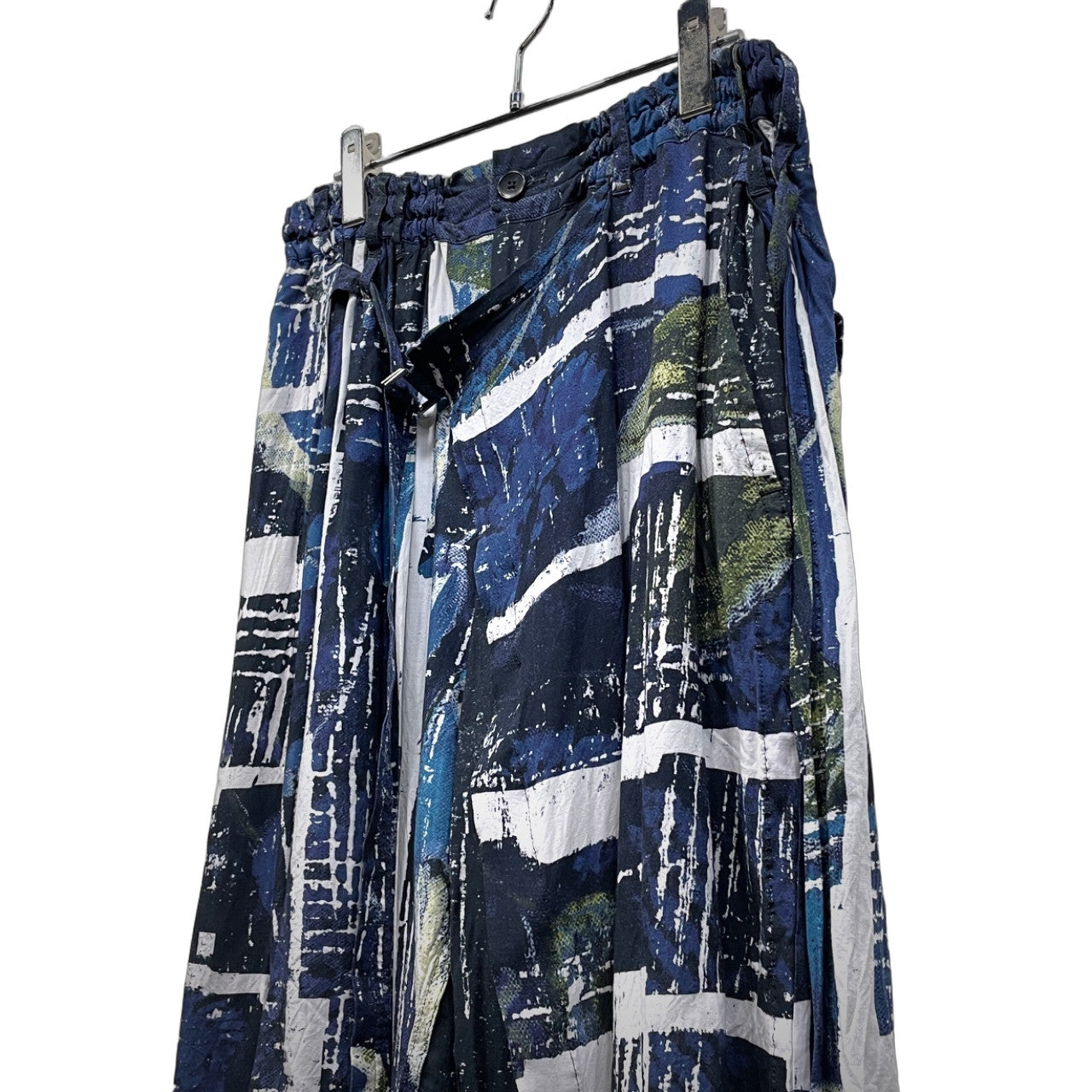 Ground Y 20AW 西洋画プリントレーヨンラップパンツ ボトムス 総柄 Yohji Yamamoto ヨウジヤマモト グラウンドワイ メンズ レディース ユニセックス