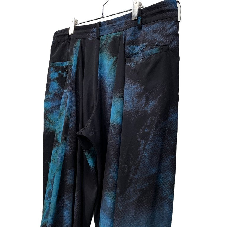 S'YTE Yohji Yamamoto 23SS INKJET PRINTED CROW PANTS インクジェットプリントカラスパンツ 総柄 ドローストリングイージーパンツ ボトムス ヨウジヤマモト メンズ レディース ユニセックス