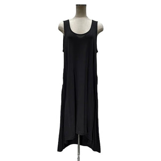 Y's コットンレーヨン天竺ノースリーブサイドギャザーカットソーワンピース トップス Yohji Yamamoto Femme ヨウジヤマモトファム ワイズ レディース