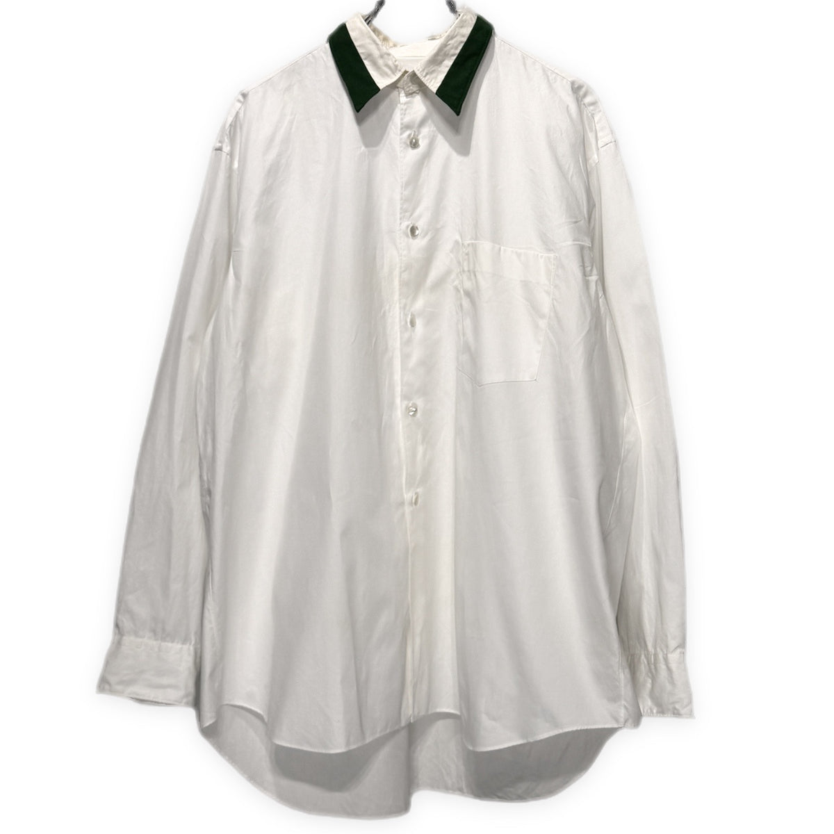 COMME des GARCONS HOMME PLUS 89AW ブロードパールボタンデタッチャブルカラーシャツ ブラウス トップス バンドカラー Archive 80s コムデギャルソンオムプリュス メンズ