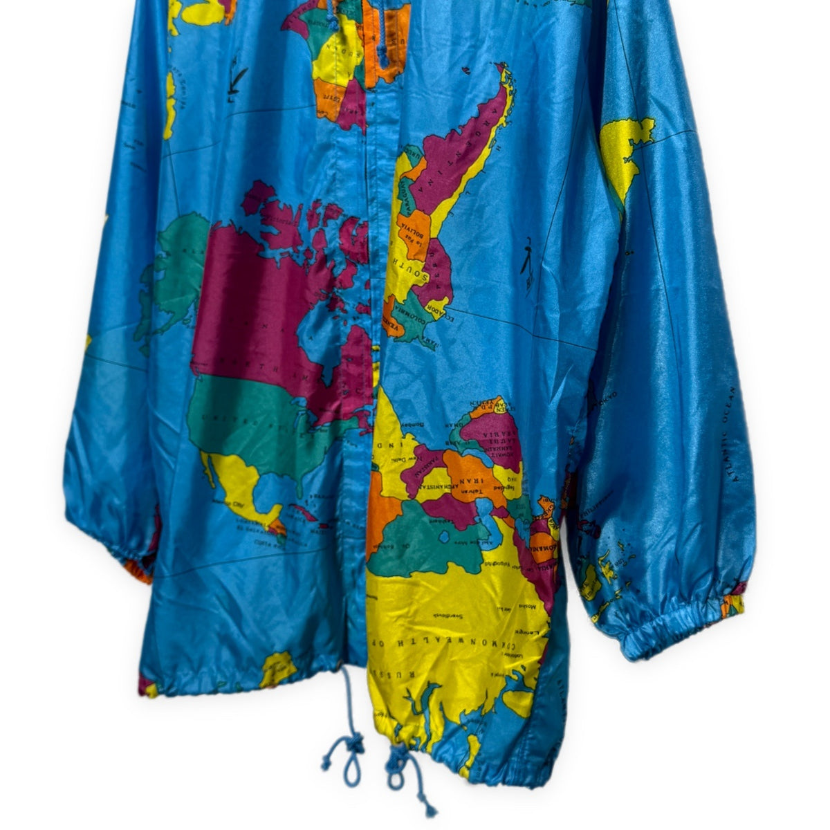 HAI SPORTING GEAR 世界地図プリントナイロンジップアップパーカー フーディ ジャケット アウター Archive 80s 90s ISSEY MIYAKE イッセイミヤケ メンズ レディース ユニセックス