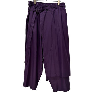 S'YTE Yohji Yamamoto 23AW PE/RY CLEAR TWILL LEFT WRAP PANTS ポリエステルレーヨンギャバジンサルエル左ラップパンツ ボトムス サイト ヨウジヤマモト メンズ レディース ユニセックス