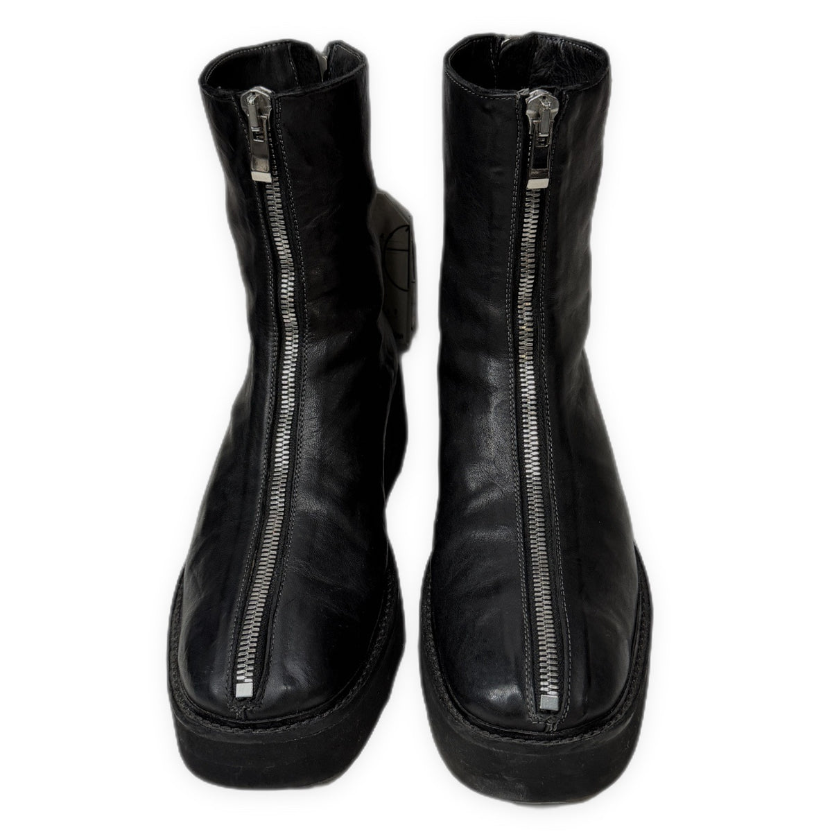 incarnation HORSE LEATHER FRONT&BACK ZIP LINED BLACK HI-CREPE SOLES PIECE DYED ホースレザーハイクレープソールフロント&バックジップブーツ 11V-7347 シューズ 靴 クツ 42 定価128,700円 インカーネーション メンズ