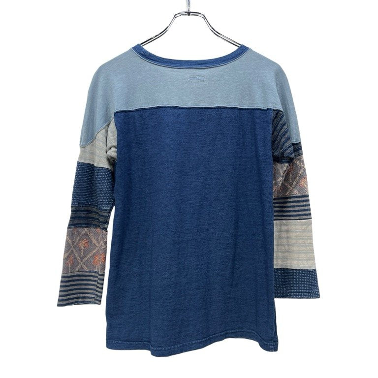 KAPITAL プリントパッチワーク7分丈Tシャツ カットソー Tee T-shirt トップス キャピタル メンズ レディース ユニセックス