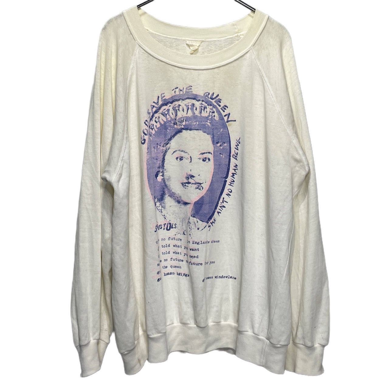 A STORE ROBOT God save the Queen プリントスウェットシャツ Archive 80s 90s トップス アストアロボット メンズ レディース ユニセックス