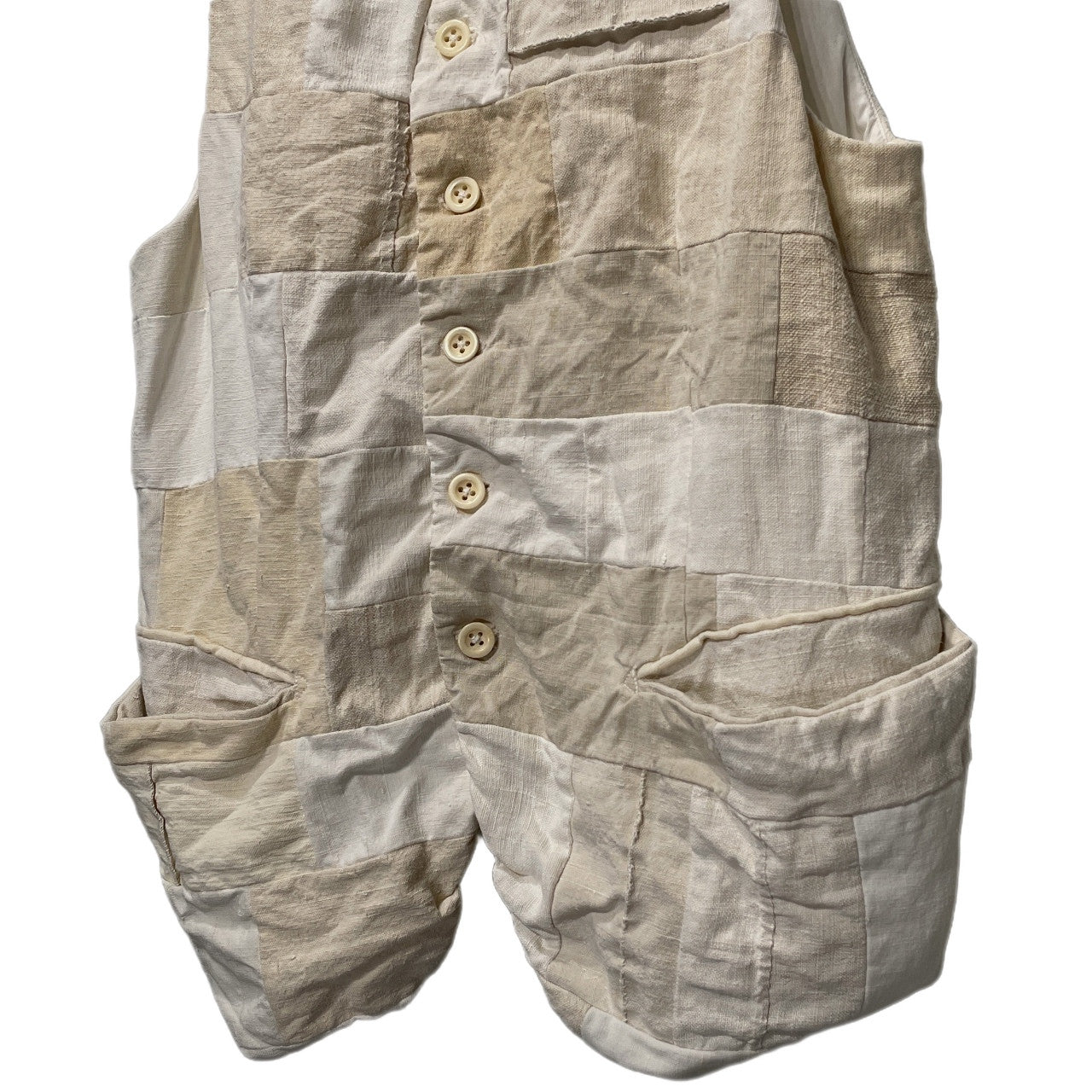Andrew Driftwood Doggy Bag WaistCoat ヴィンテージリネンパッチワークベスト ノースリーブ ジャケット トップス アウター アンドリュードリフトウッド メンズ レディース ユニセックス