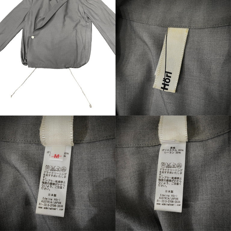 Edwina Horl ポリエステルレーヨンギャバジンカシュクールテーラードジャケット ブルゾン コート アウター エドウィナホール メンズ レディース ユニセックス
