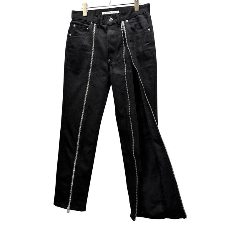 JOHN LAWRENCE SULLIVAN Rigid Denim Zipped Pants リジッドブラックデニムフロントジップパンツ ボトムス ジーンズ 定価44,000円 ジョンローレンスサリバン メンズ