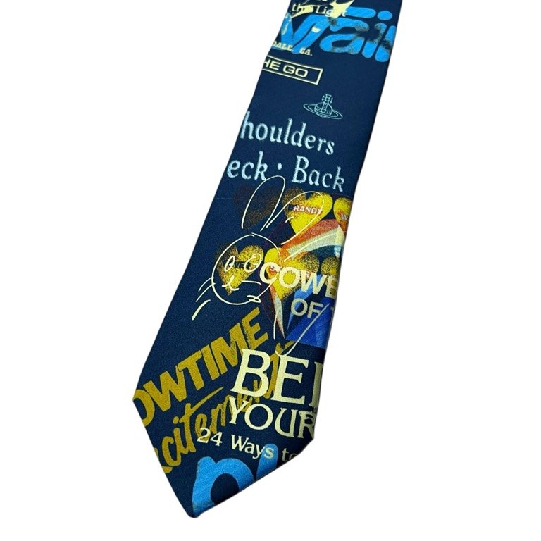 Vivienne Westwood オーブプリント総柄シルクネクタイ 小物 アクセサリー ヴィヴィアンウエストウッド メンズ