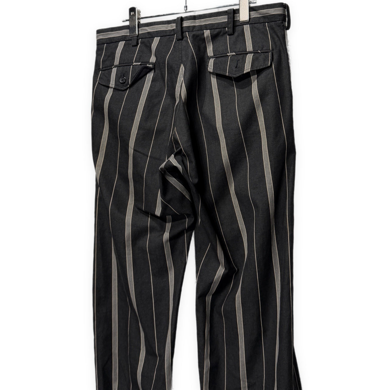 ISSEY MIYAKE MEN 02AW コットンツイルストライプパンツ トラウザーズ スラックス ボトムス Archive 00s イッセイミヤケメン メンズ