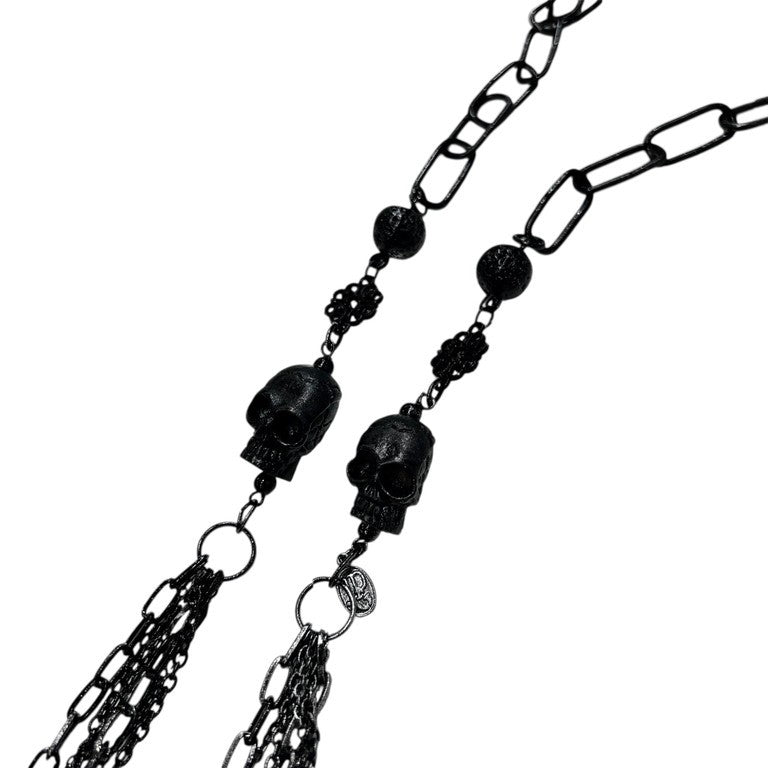 Jean Paul GAULTIER ダブルスカルマルチチェーンネックレス 一点物 激レア 希少 Archive 90s 00s JPG 未使用 ペンダント アクセサリー ジャンポールゴルチエ メンズ レディース ユニセックス