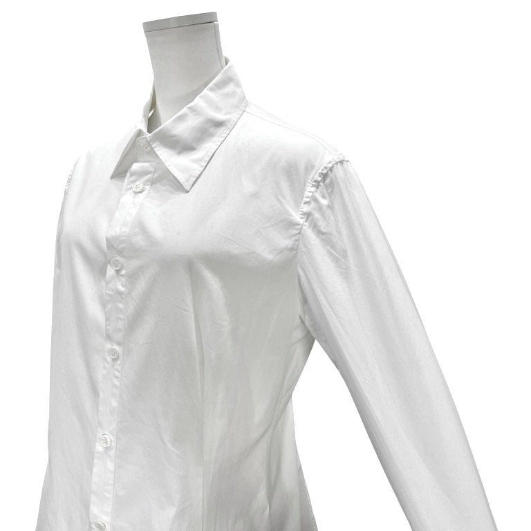 Yohji Yamamoto +NOIR 18SS コットンブロードフラシドレープロングシャツ ブラウス トップス Femme ヨウジヤマモト プリュスノアール ファム レディース